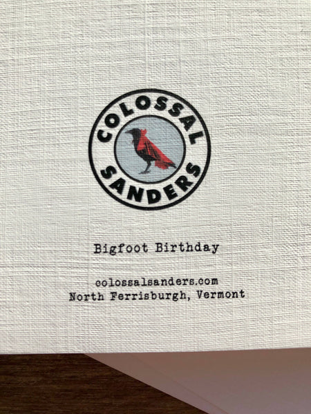 Bigfoot Birthday funny greeting card