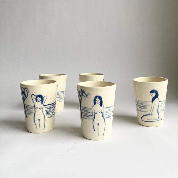 Hand painted MATISSE Ceramic Cup