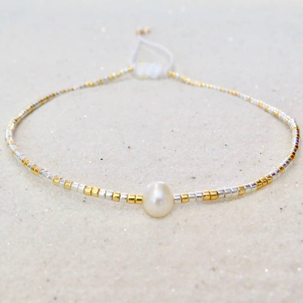 Dainty Anklet Freshwater Pearl  $18