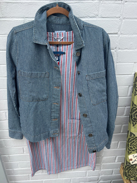 Denim jacket stripes