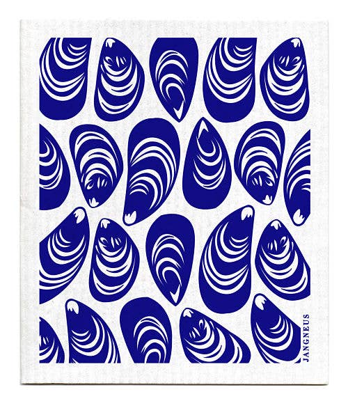 Swedish Dishcloth - Mussels - Blue