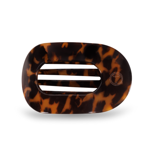 Round Flat Hair Clip | Med. | Tortoise