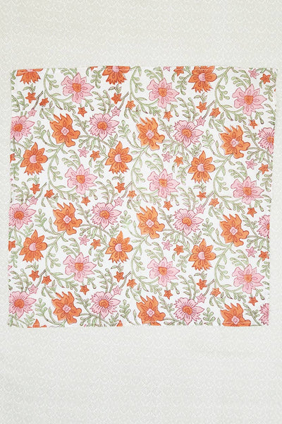 Floral Block Print Napkins S/6