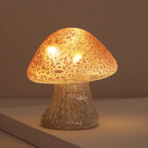 Small Pink Glass Mushroom Light