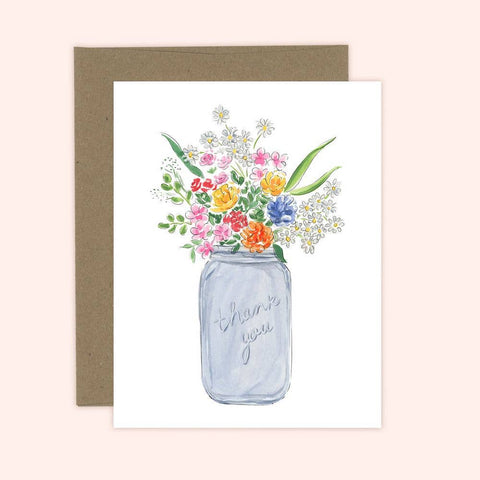 Wild Flower Thank You Card