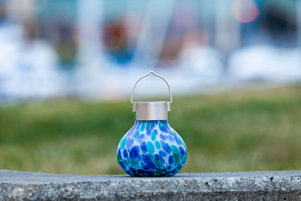 Tea Lantern - 5" Glass Outdoor Solar Lantern