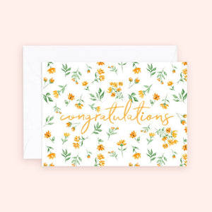 Mini Card - Floral Congratulations Enclosure Card