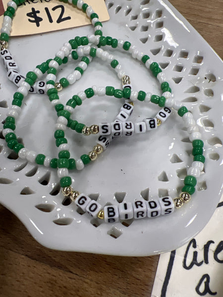 GO BIRDS Beaded Stretch Bracelet