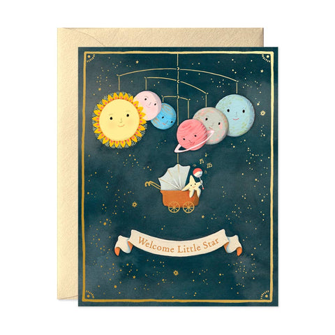 Solar System Baby Greeting Card