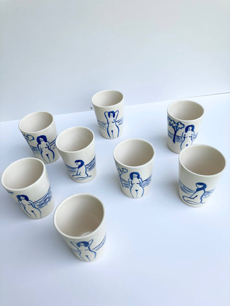 Hand painted MATISSE Ceramic Cup