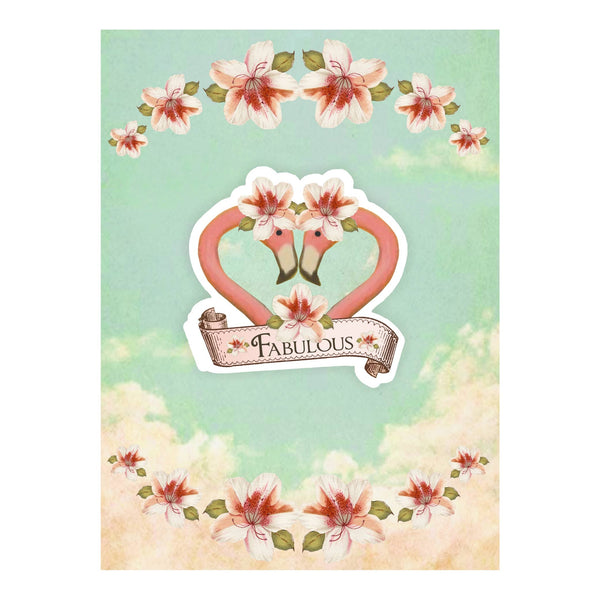 Greeting Card, "Fabulous", with Detachable Sticker Gift