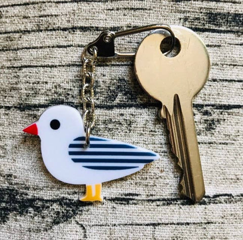 Resin Seagull Key Chain