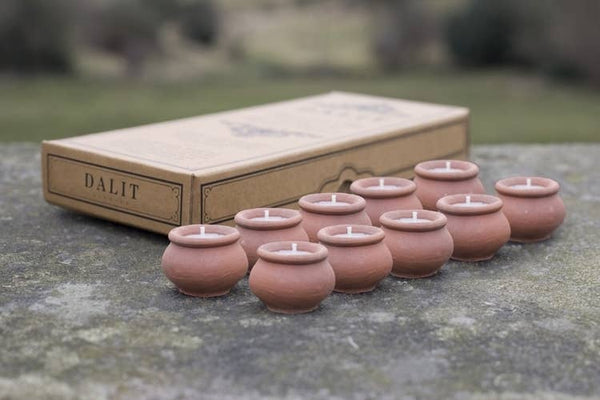 Lavender Terracotta candles -Box of 10
