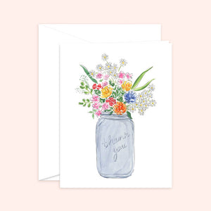 Wild Flower Thank You Card