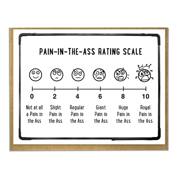 Pain-in-the-Ass Rating Scale; Funny   Nurses Card, Get Well