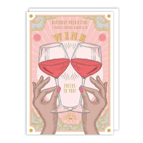 Prediction Wine Birthday Card