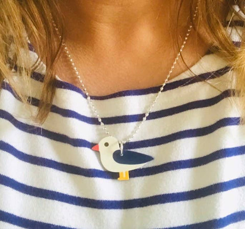 Resin Seagul Necklace