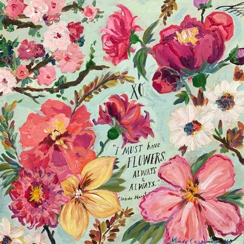 Monet's Flowers Greeting Card