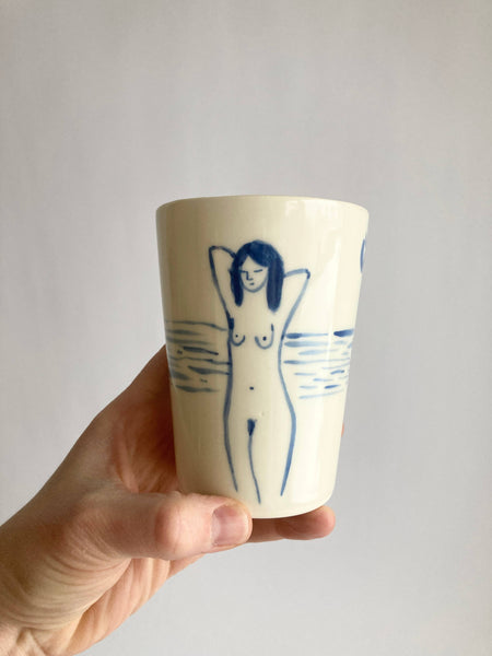 Hand painted MATISSE Ceramic Cup