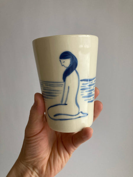 Hand painted MATISSE Ceramic Cup