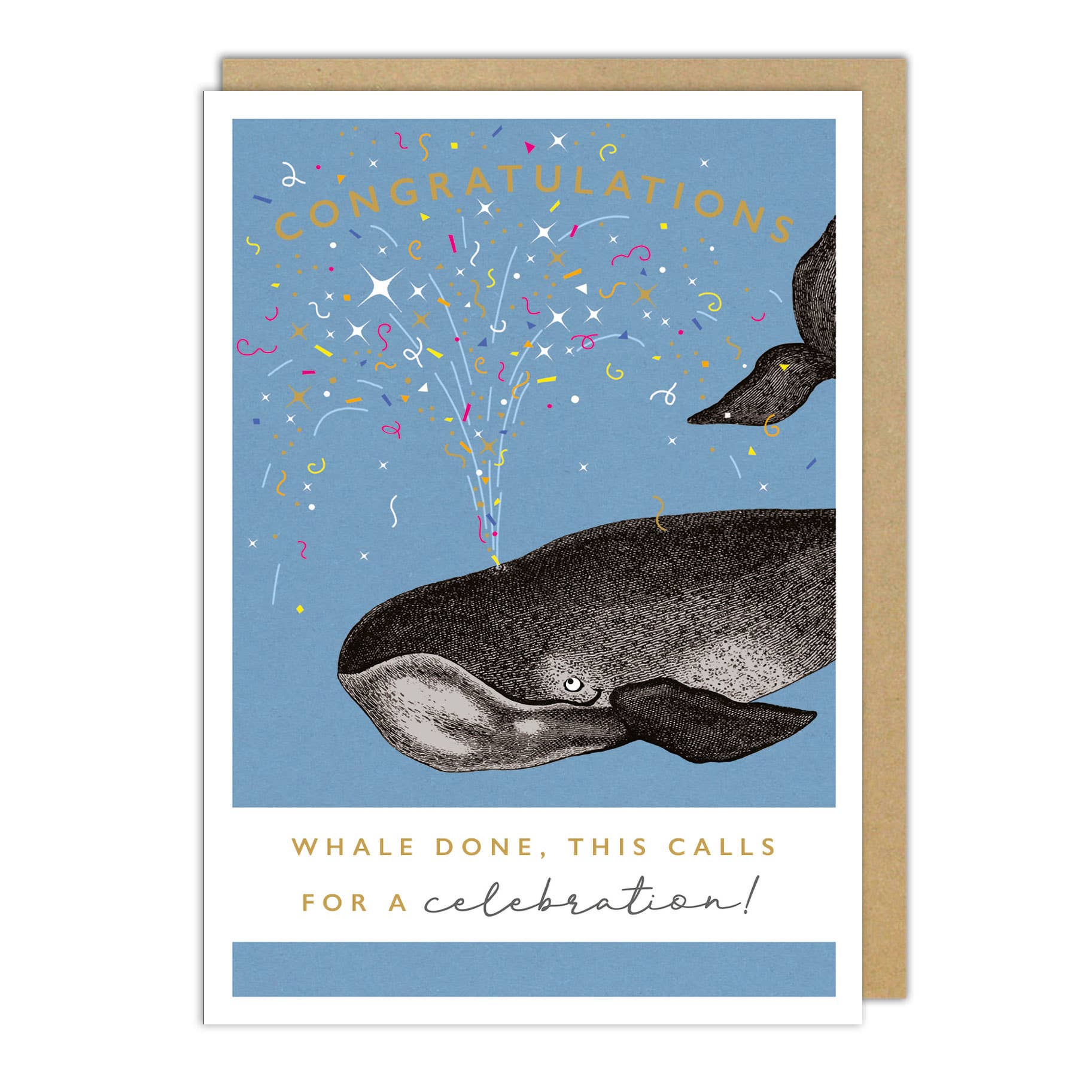 Whale Party Congratulations Card