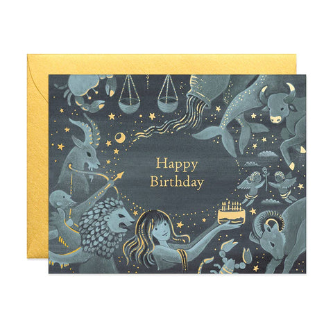 Zodiac Birthday Greeting Card