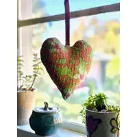 Hanging Lavender Filled Heart Sachet