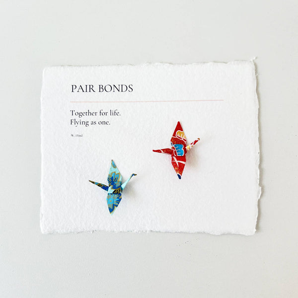 Pair Bonds: Origami Crane Embellished Card