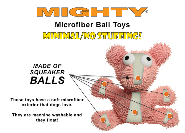 Mighty Jr Microfiber Ball Pig Dog Toy