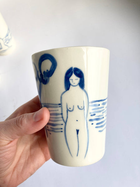 Hand painted MATISSE Ceramic Cup