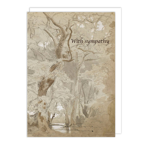 White Forest Sympathy Card