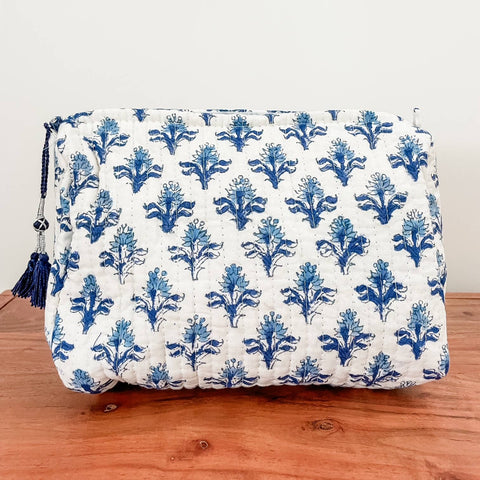 Petite Fleur Block Print Pouch