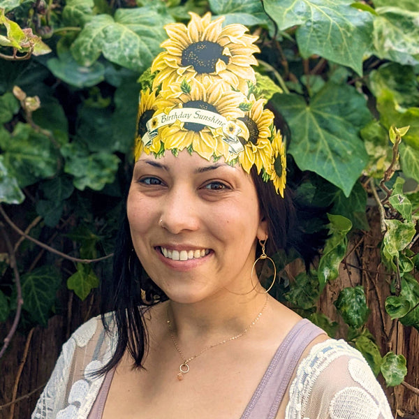 Greeting Card with Tiara, Birthday Sunshine, Sunflower