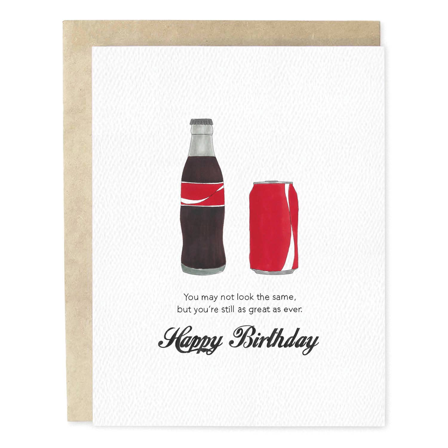 Soda Cans Aging Happy Birthday Greeting Card