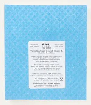 Bow Wow on Blue Swedish Dishcloth