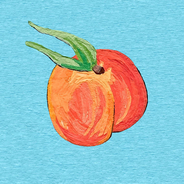 Mini 1" Peach Gouache Art Print