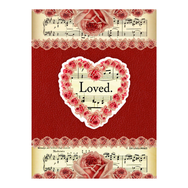 Greeting Card, "Loved", with Detachable Sticker Gift