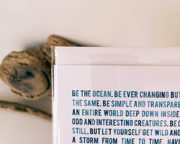 Be The Ocean, greeting card