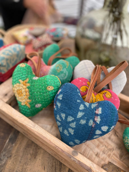 Hanging Lavender Filled Heart Sachet