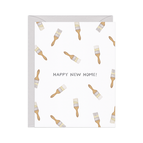 New Home Paints — Funny Housewarming Congrats Card