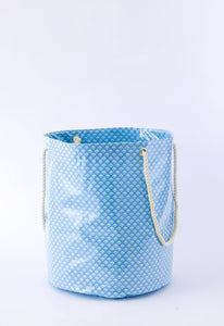 Mizu Wasabi washed blue basket