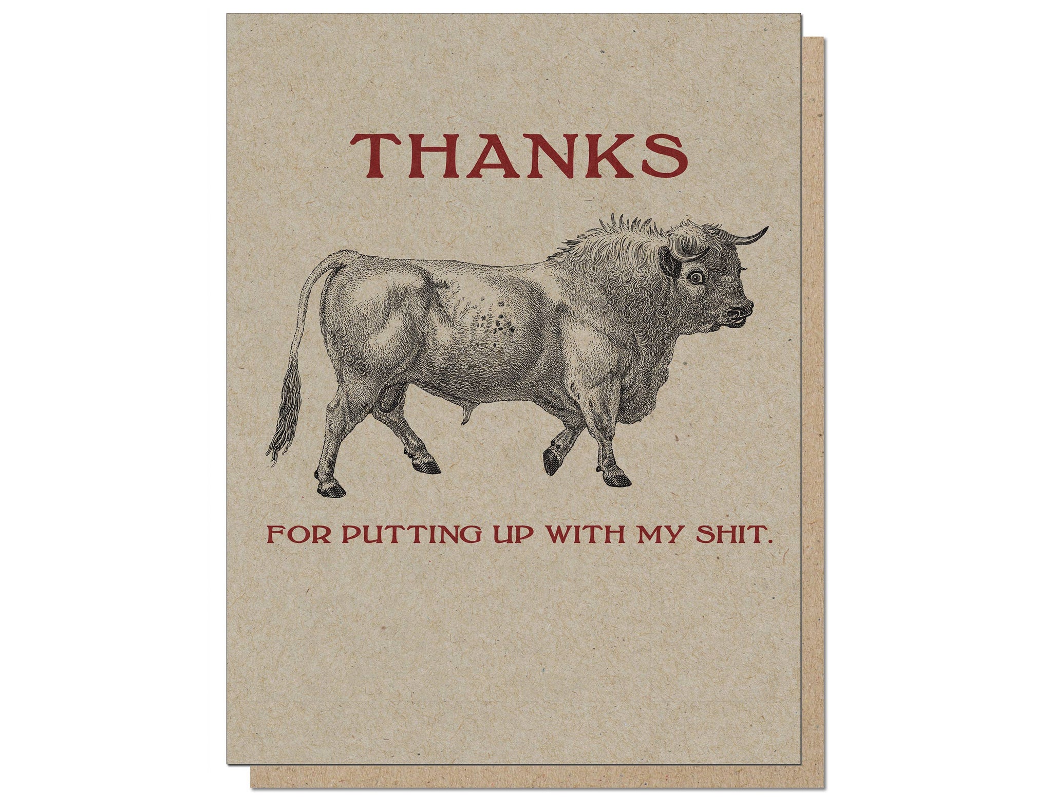 Bull Thanks Card