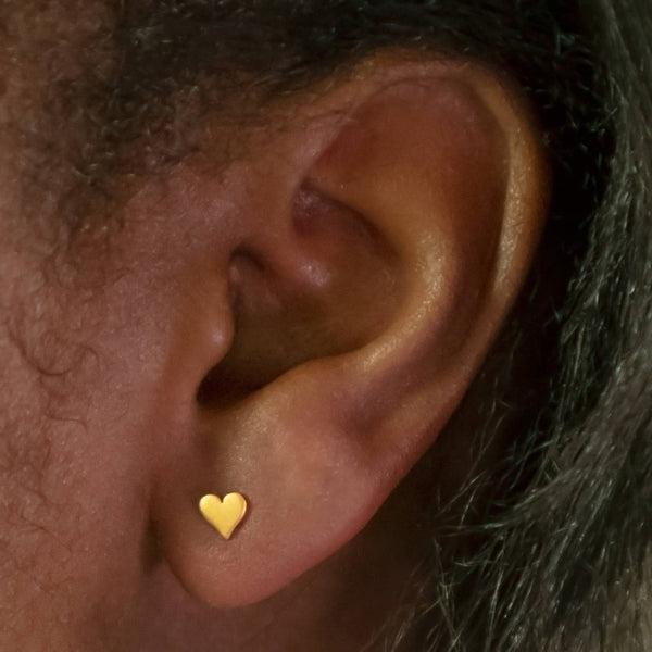 Tiny Heart Stud Earrings