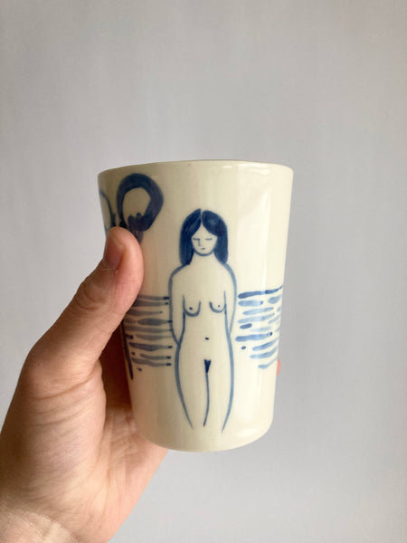 Hand painted MATISSE Ceramic Cup