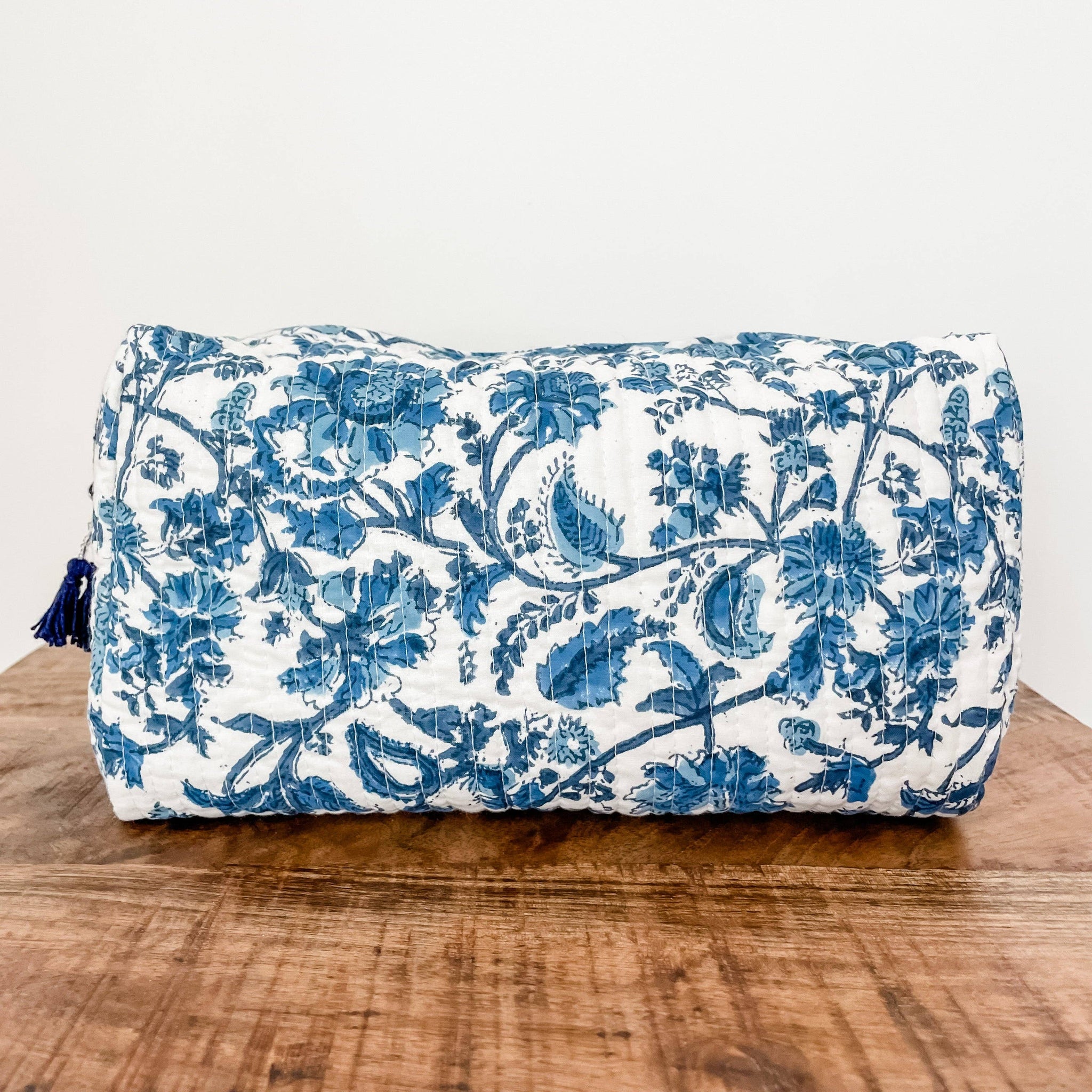 Shades of Blue Block Print Pouch