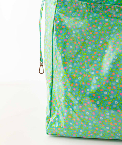 Azure Peace and Love Large Tote