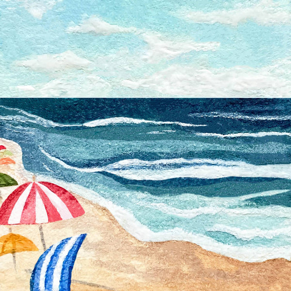 Mini 1" Beach Umbrellas Tiny Watercolor Print