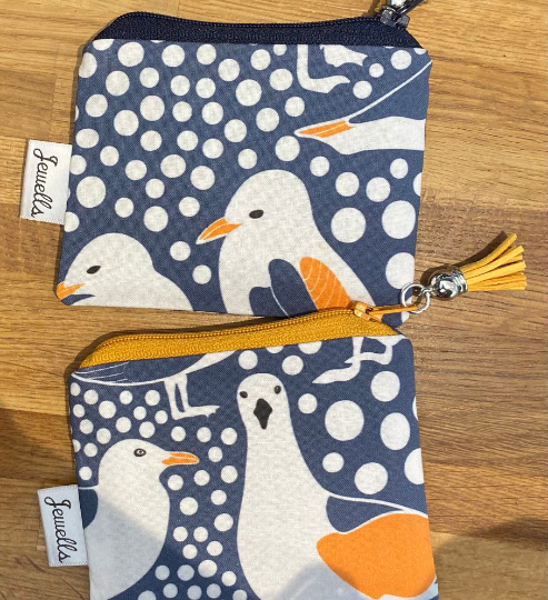 Seagull Gull Fabric Purse Pouch Large
