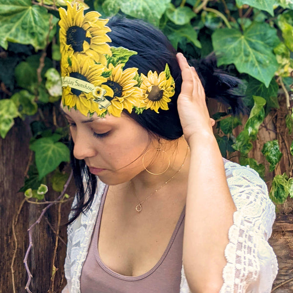 Greeting Card with Tiara, Birthday Sunshine, Sunflower