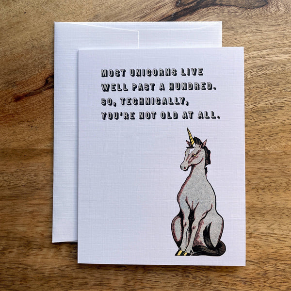 Unicorn Birthday funny greeting card